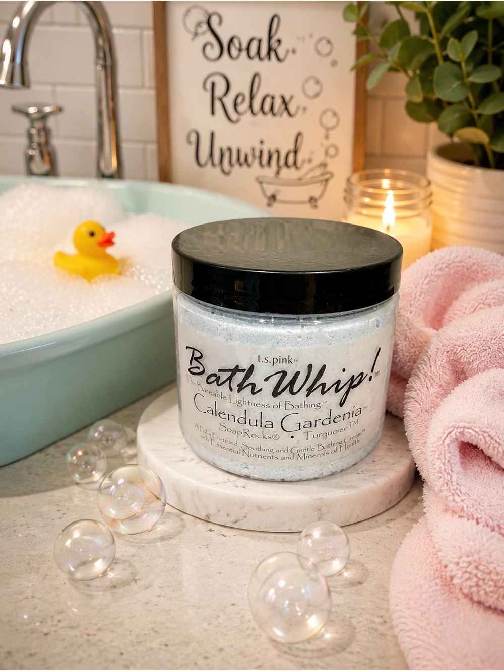 Bath Whip! Calendula Gardenia Body Wash - Light Blue
